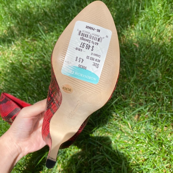 BCBG red python heels - Picture 4 of 6